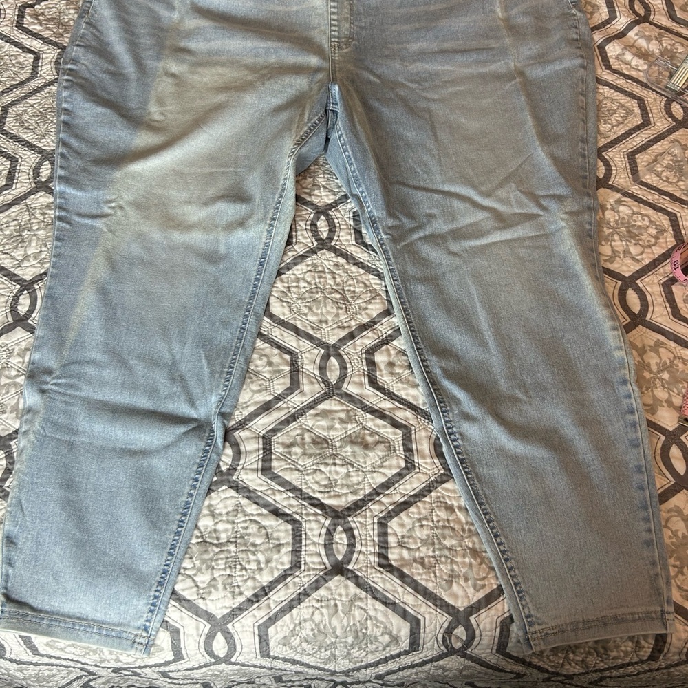 Terra & Sky Women's Light Blue Skinny Jeans 26W